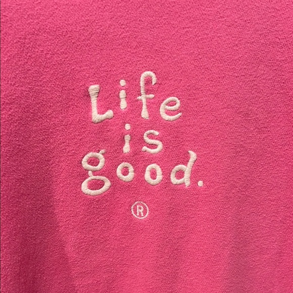 Life is Good Women's Pink Hoodie - Picture 3 of 5